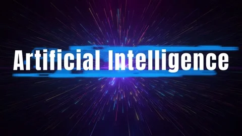 Artificial intelligence text animation Stock Footage 340748751