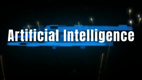 Artificial intelligence text animation Stock Footage 340748819