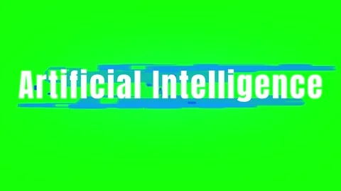 Artificial intelligence text glitch effect animation displaying digital error Stock Footage 343805295