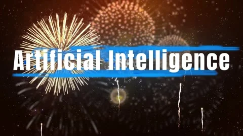 Artificial Intelligence text overlay Stock Footage 340748861