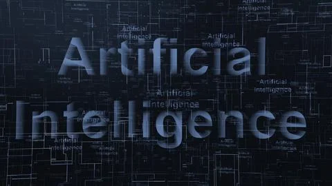 Artificial intelligence text technology background イラスト素材