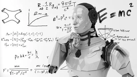 Artificial intelligence thinks through cause and effect according to scient.. Stock Illustration