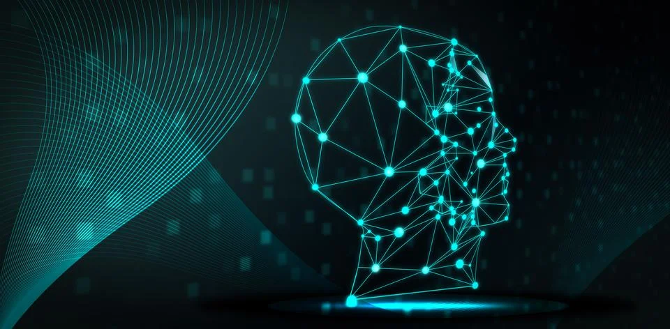 Artificial intelligence training based on the available information. Proces.. Stock Photos