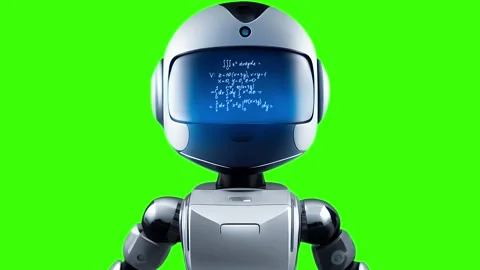 Artificial intelligence. Training. Calculations. Mathematics. Green background. Stock Footage 233355280