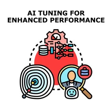 Artificial intelligence tuning for enhanced business performance Illustrazione stock