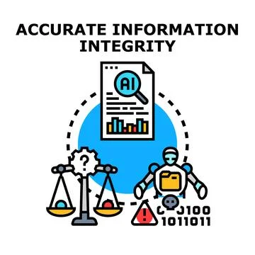 Artificial intelligence validating data accuracy and integrity Stock Illustration