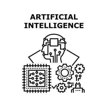 Artificial Intelligence Vector Concept Color Illustration Stock Illustration