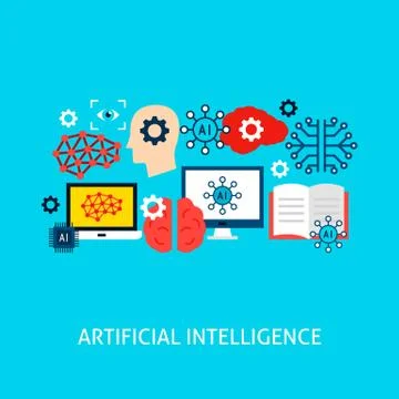 Artificial Intelligence Vector Concept 스톡 일러스트