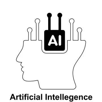 Artificial intelligence vector icon design. Stock Illustration