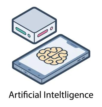 Artificial Intelligence Vector Illustrazione stock