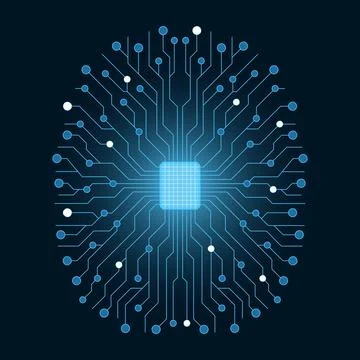 Artificial Intelligence Vector Illustration Ilustración de archivo