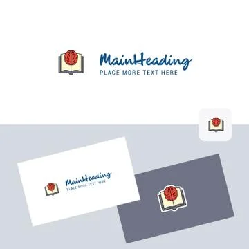 Artificial intelligence vector logotype with business card template. Elegant  Stockillustratie