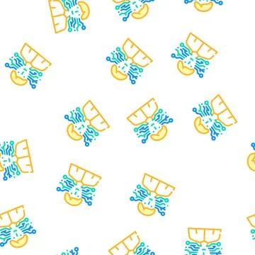 Artificial intelligence vector seamless pattern イラスト素材