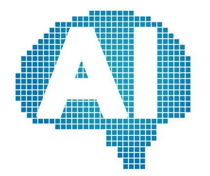 Artificial Intelligence Vector Symbol Illustration Isolated on White Background 库存插图