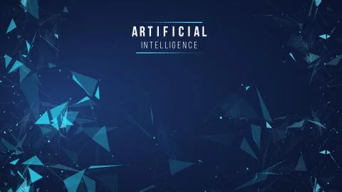 Artificial intelligence vector wave light background digital wallpaper 库存插图