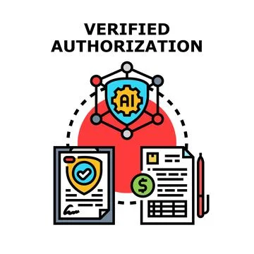 Artificial intelligence verifying user authorization and secure digital con.. Stock Illustration