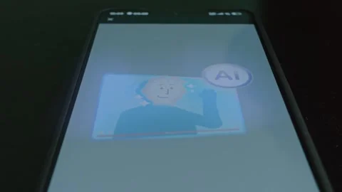 Artificial Intelligence Virtual Assistant, presentation Vídeo Stock 309455988