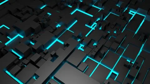 Artificial Intelligence. Visualization of Machine Learning, AI, Computer Technol Stock Illustration