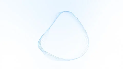 Artificial intelligence voice assistant loop in blue on white background Stock Footage 340034431