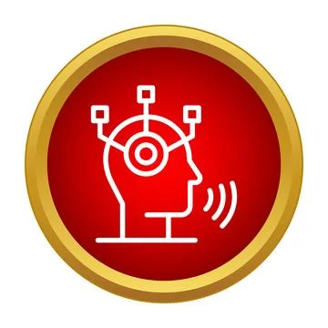 Artificial intelligence voice assistant recognizing speech commands Stock Illustration