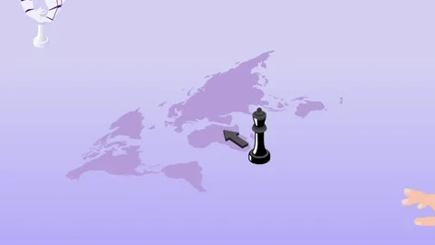 Artificial Intelligence vs human playing chess 3d animation cartoon Stock-Footage 282963522