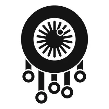 Artificial intelligence is watching collecting and analyzing data icon Stock Illustration