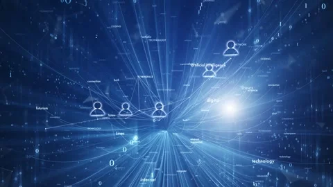 Artificial intelligence word cloud with people icons animation Stock Footage 338405942