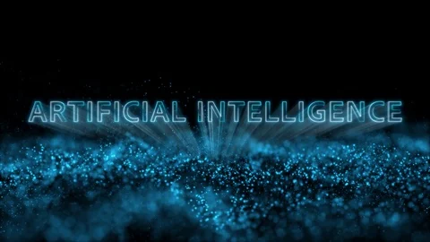 Artificial intelligence word on cyberspace background Stock Footage 100601370