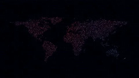 Artificial intelligence world map network Vídeos de archivo 229485680