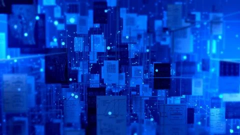 Artificial intelligence or Deep learning Illustrazione stock