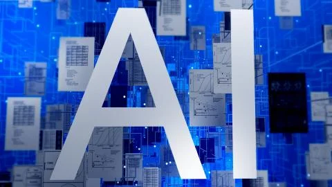 Artificial intelligence or Deep learning Illustrazione stock