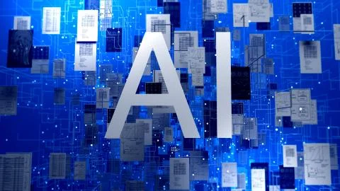 Artificial intelligence or Deep learning Illustrazione stock