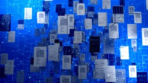 Artificial intelligence or Deep learning Illustrazione stock