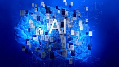 Artificial intelligence or Deep learning Illustrazione stock