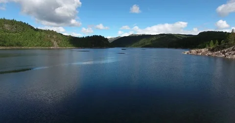 Artificial lake in Norway Stockbeeldmateriaal 70161771