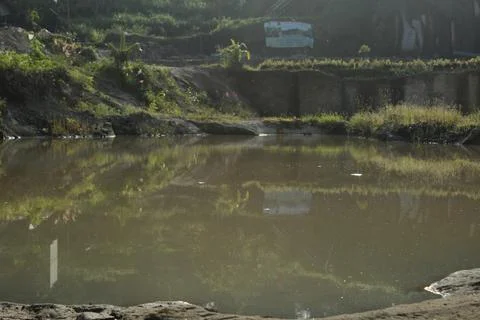 An artificial lake 스톡 사진
