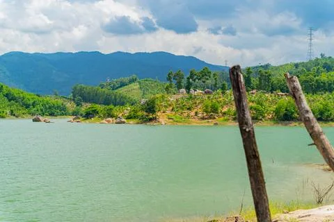 Artificial lake. Stock Photos