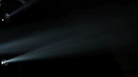 Artificial light beams at night. Video stock 160431885