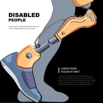 Artificial limb for a foot Stock Illustration