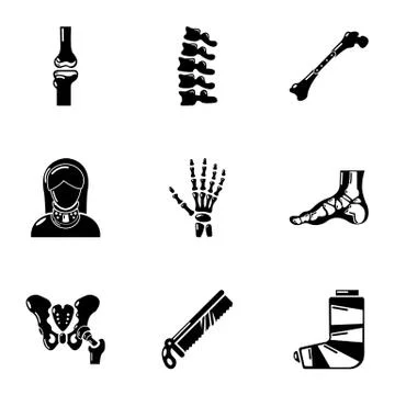 Artificial limb icons set, simple style イラスト素材