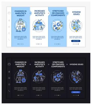 Artificial limb replacement onboarding vector template Stock Illustration