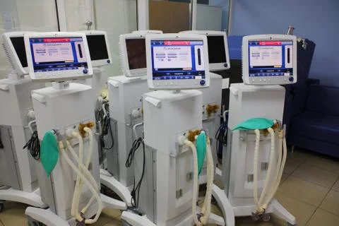 Artificial lung ventilation device. Ventilator. respirators for patients. Stock Photos