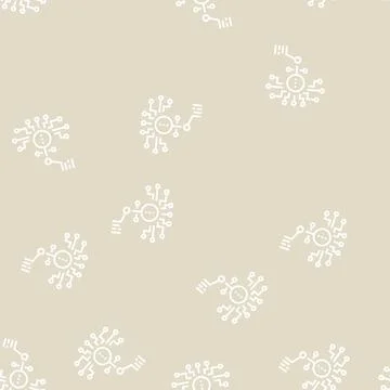 Artificial model neural network line seamless pattern 库存插图