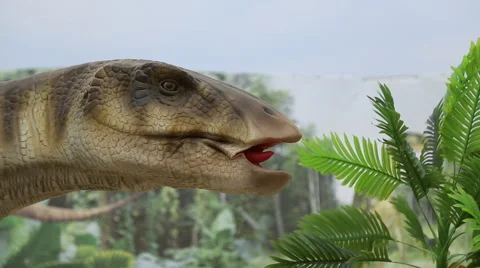 Artificial moving dinosaurs Stock Footage 65393866