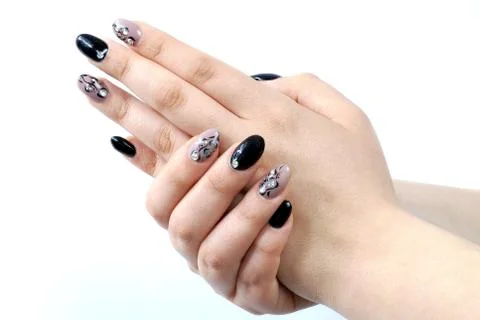 Artificial nails with the gel Foto stock