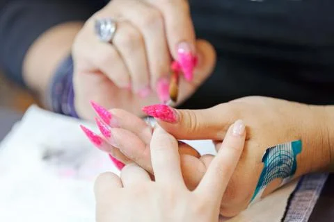Artificial nails Stock Photos