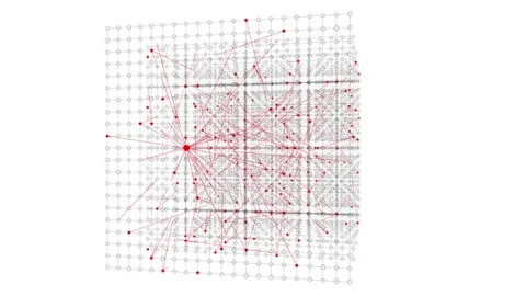 Artificial Neural Network Architecture and AI Deep Learning Model Diagram. Stock Footage 336993328
