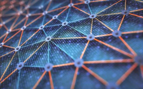 Artificial Neural Network Axon Connection Illustrazione stock