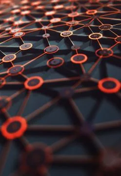 Artificial Neural Network Axon Synapse Connection Illustrazione stock