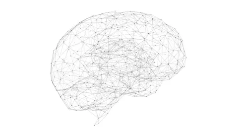 Artificial Neural Network : Brain in Plexus Style Vídeo Stock 287597390